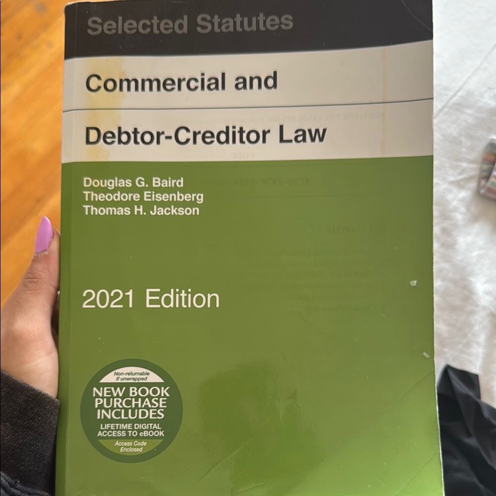 Commercial and Debtor-Creditor Law Book